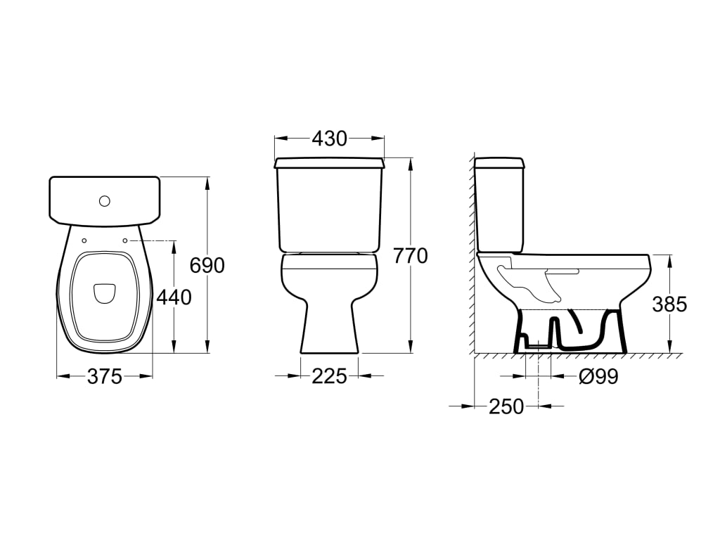 Mochila de apoyo de doble descarga 6/3L Monaco - Imagen 2